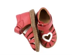 Angulus rød offwhite hjerte sandal